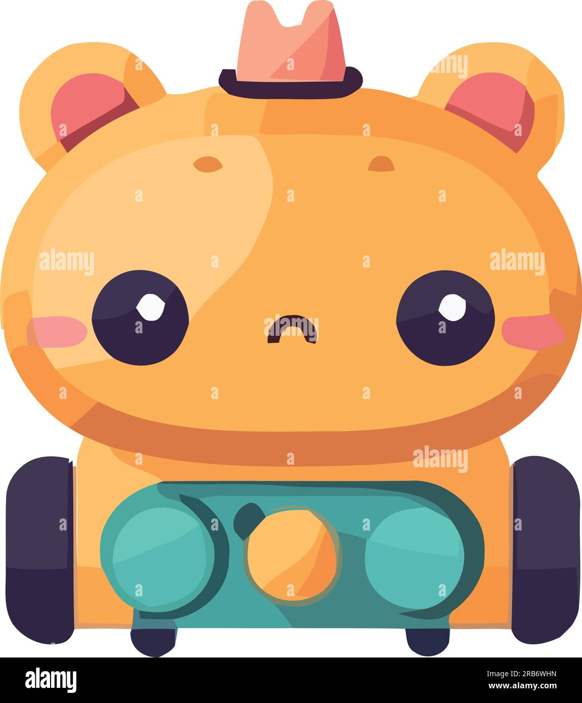 Cute cartoon animals, flat design, isolated Stock Vector Image & Art