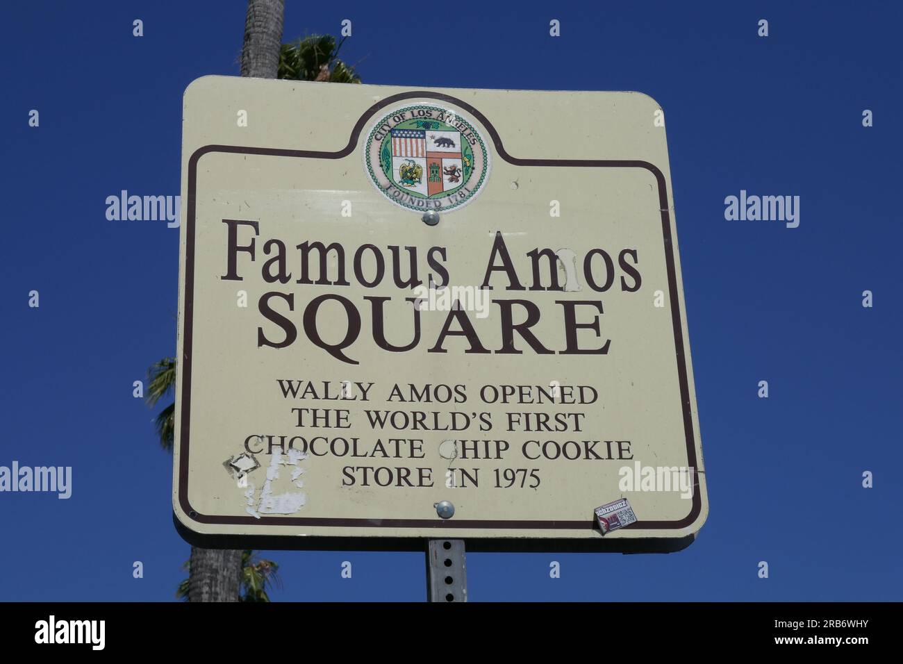 Los Angeles, California, USA 7th July 2023 Famous Amos Square on Sunset Blvd on July 7, 2023 in Los Angeles, California, USA. Photo by Barry King/Alamy Stock Photo Stock Photo