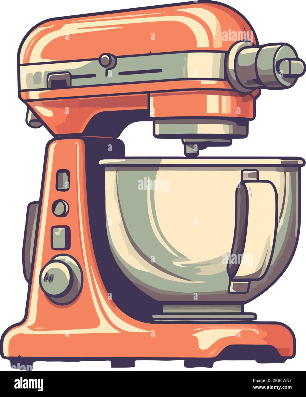 Mixer appliance bowl vector Stock Vector Images - Alamy