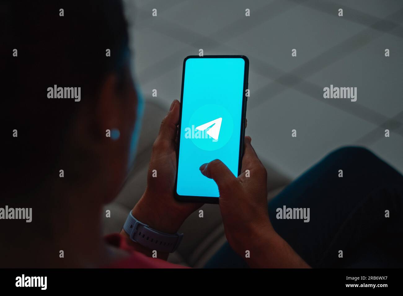 Brazil. 07th July, 2023. In this photo illustration, the Telegram logo