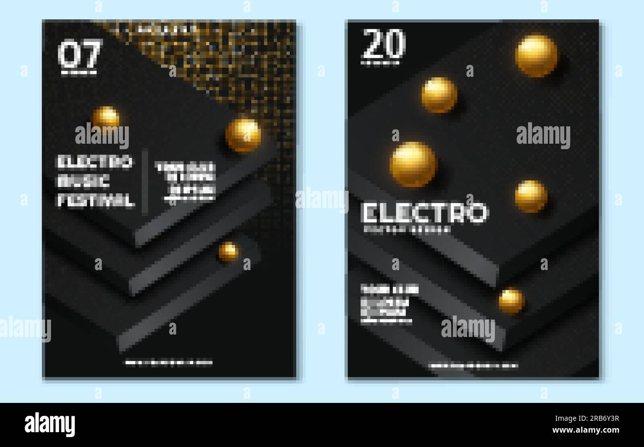 Electronic music festival minimal poster design. Vector illustration