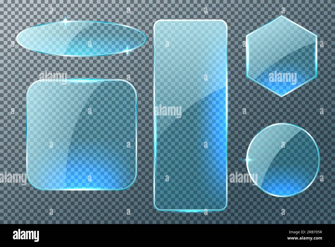 Set of different shapes glass plates Stock Vector Image & Art Alamy