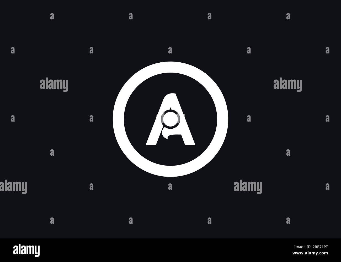 Letter monogram Circle. symbol in circle letters. Circle shape symbol