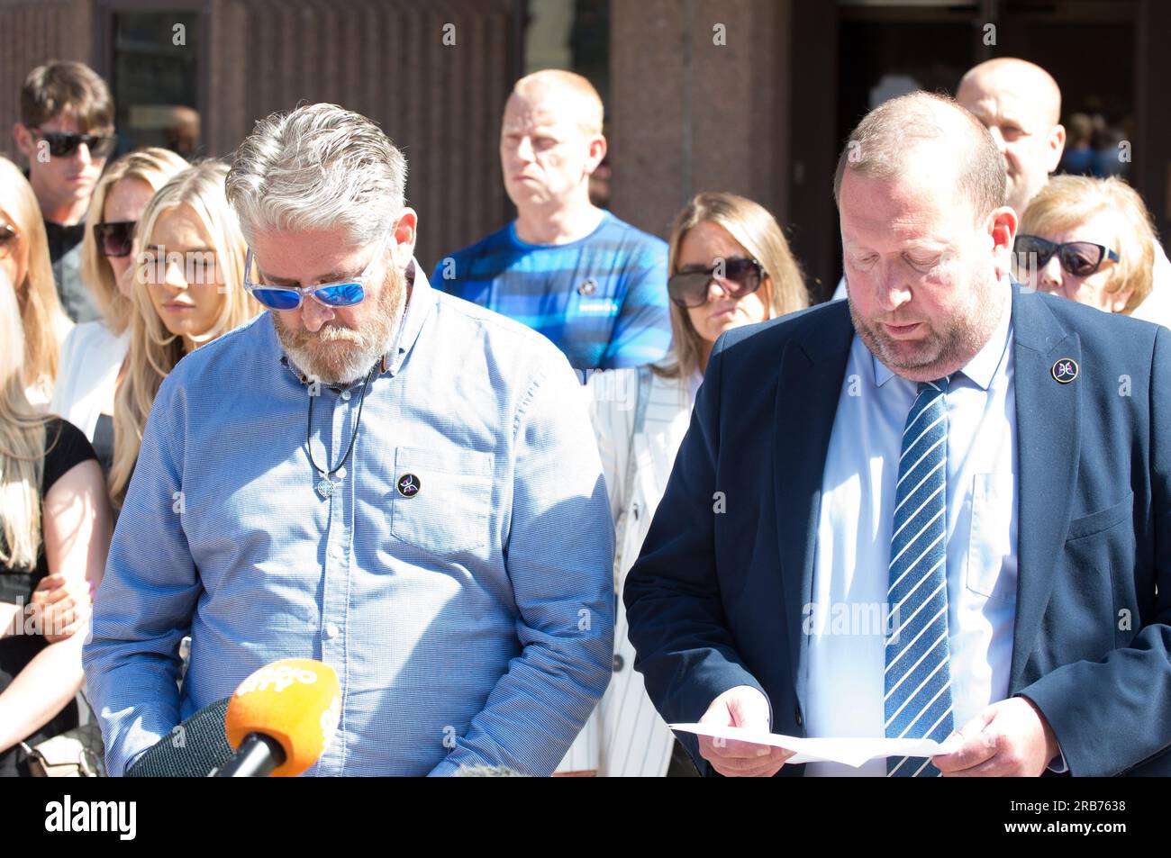 Tim Edwards, Tim spoke the press outside court yesterday in Liverpool, Tim praised the police for the investigation into his daughter's senseless death, and said it was time to go and try and rebuild their lives as family. (Terry Scott/SPP) Credit: SPP Sport Press Photo. /Alamy Live News Stock Photo