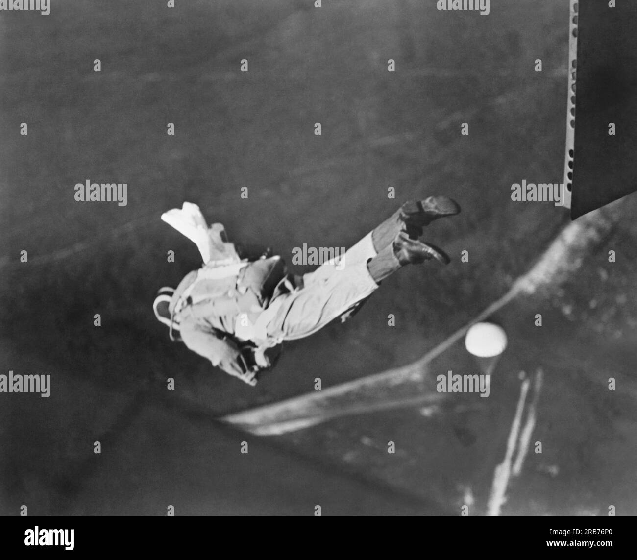 Lakehurst, New Jersey September 17, 1942 A student parachute rigger at