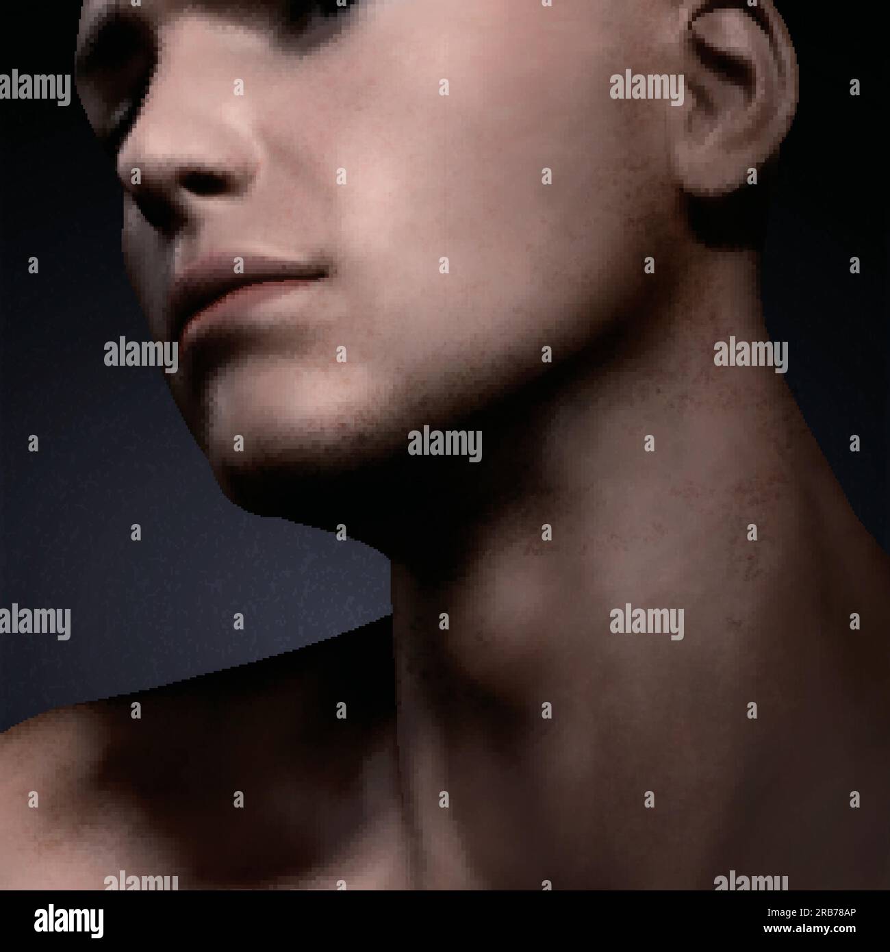 Handsome young dark skin man Stock Vector Images - Alamy