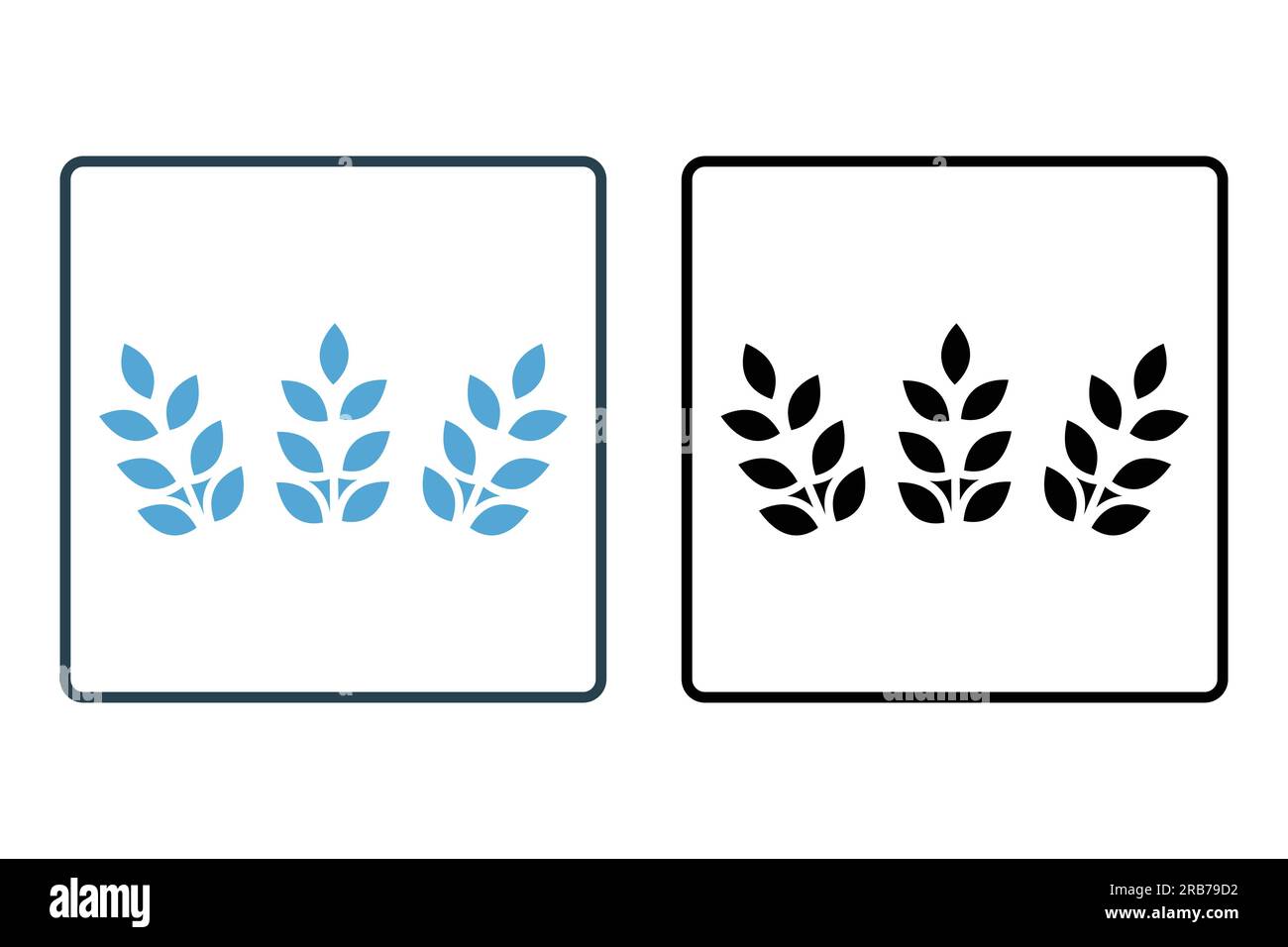 Wheat icon. icon related to element of bakery, whole grain, agriculture. Solid icon style design. Simple vector design editable Stock Vector