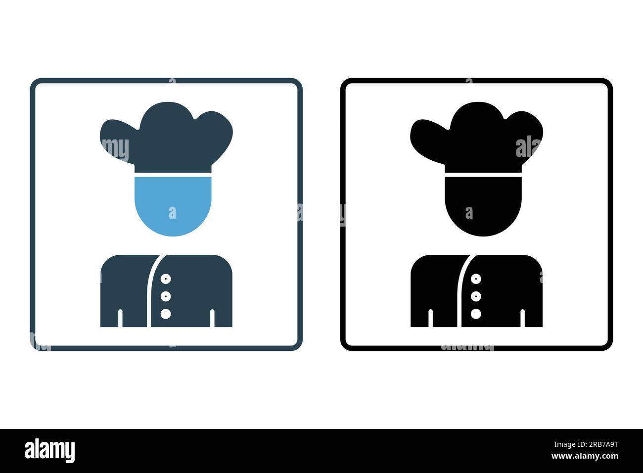 Cook icon. icon related to chef, baker. Solid icon style design. Simple vector design editable Stock Vector
