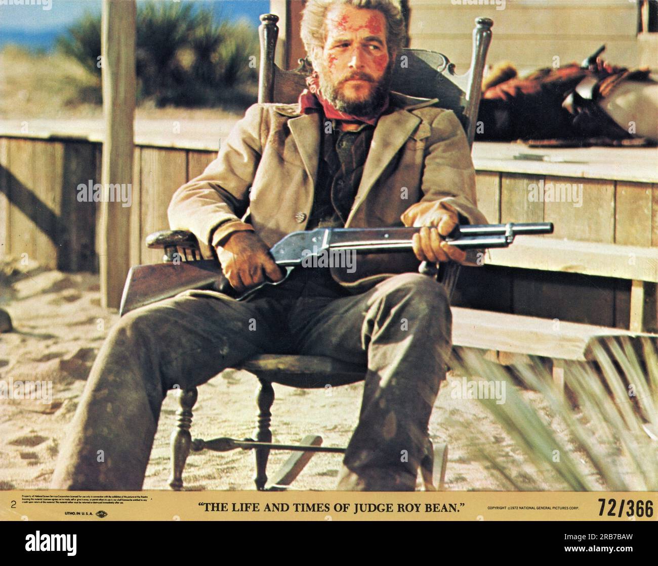 PAUL NEWMAN in THE LIFE AND TIMES OF JUDGE ROY BEAN 1972 director JOHN HUSTON original screenplay John Milius art direction Tambi Larsen set decoration Robert R. Benton costume design Edith Head music Maurice Jarre Coleytown Productions / First Artists / National General Pictures Stock Photo