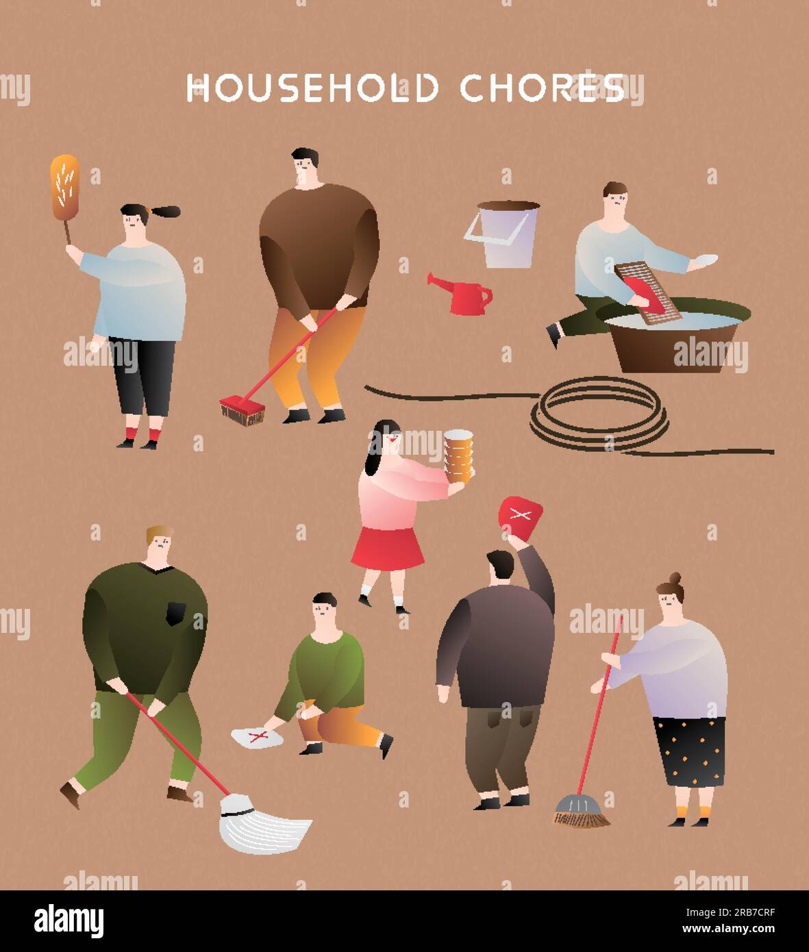 Chores family Stock Vector Images - Alamy