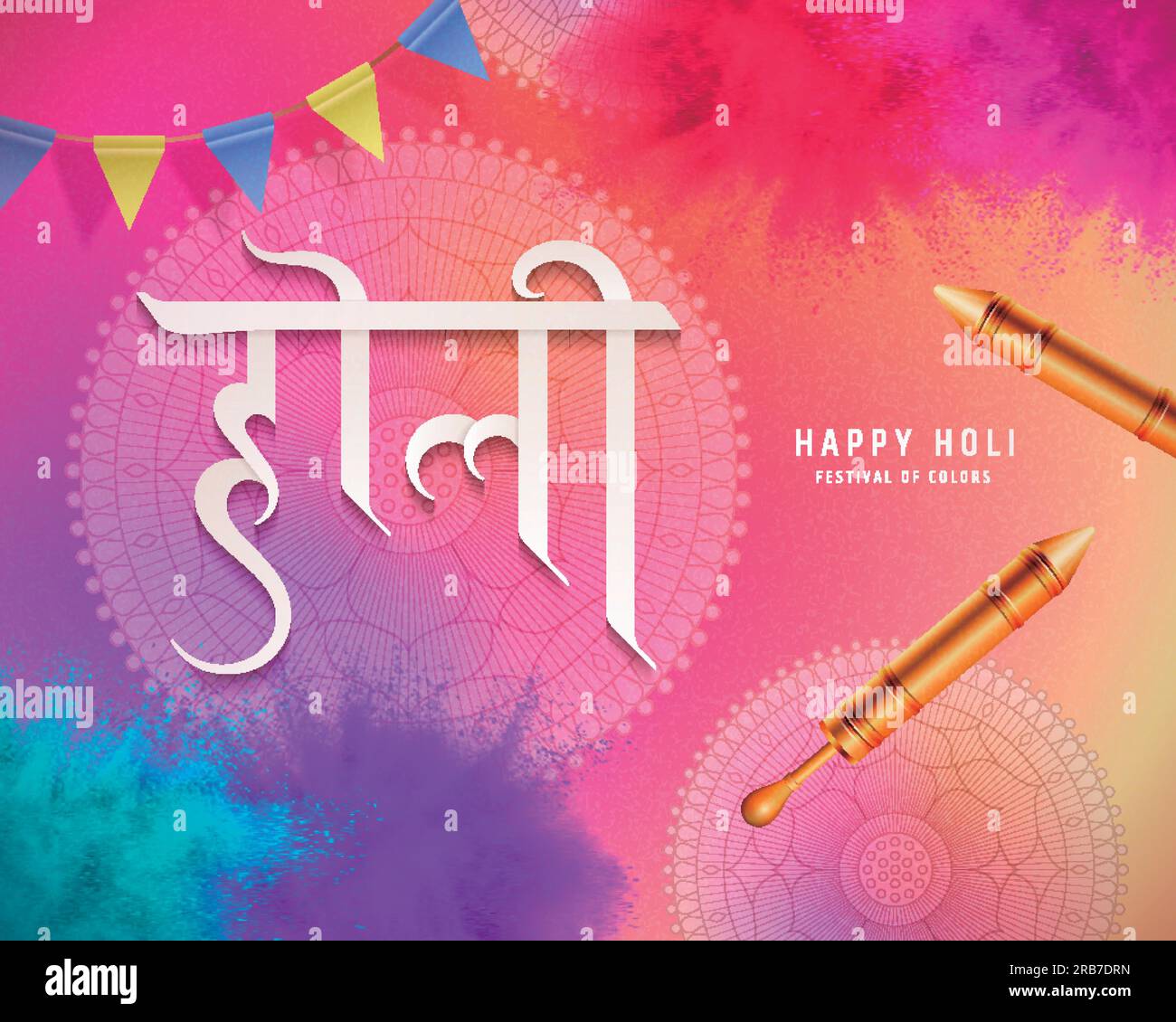 Flower holi Stock Vector Images Alamy