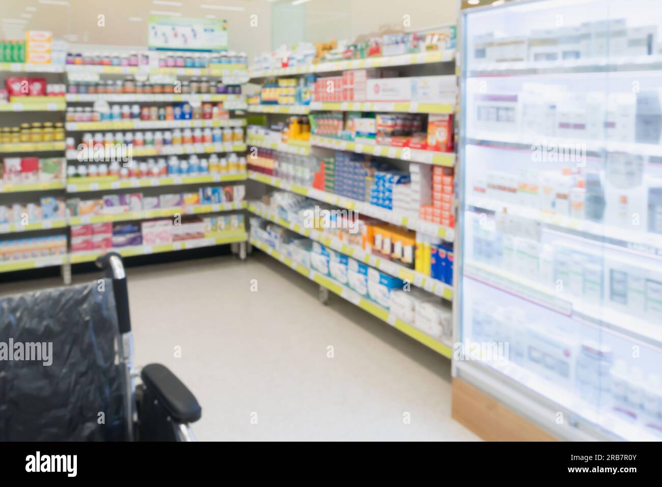 Medicine shelf in a chemists shop Stock Photo - Alamy