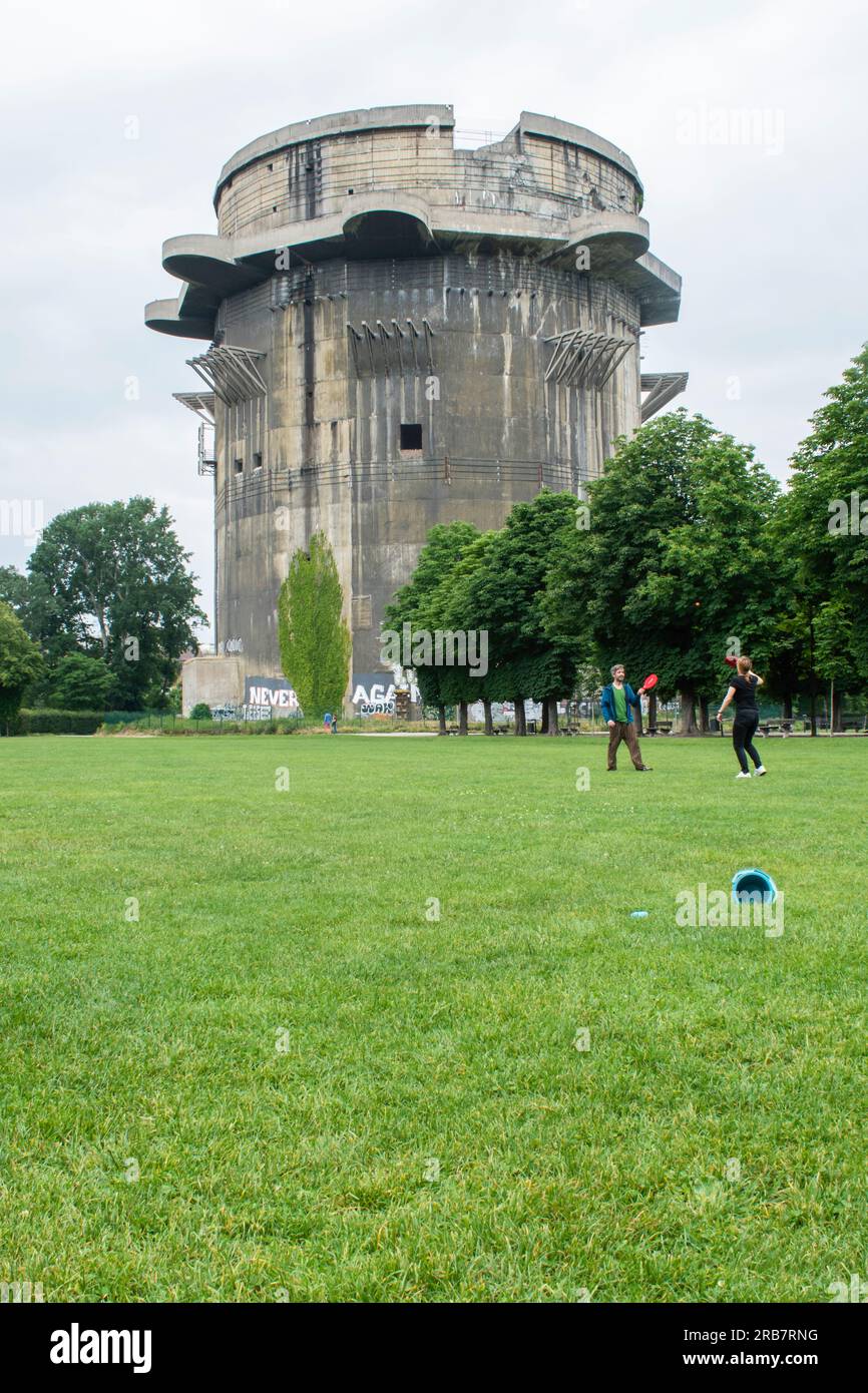 Vienna, Austria 10 June 2023 flak towers massive antiaircraft structures