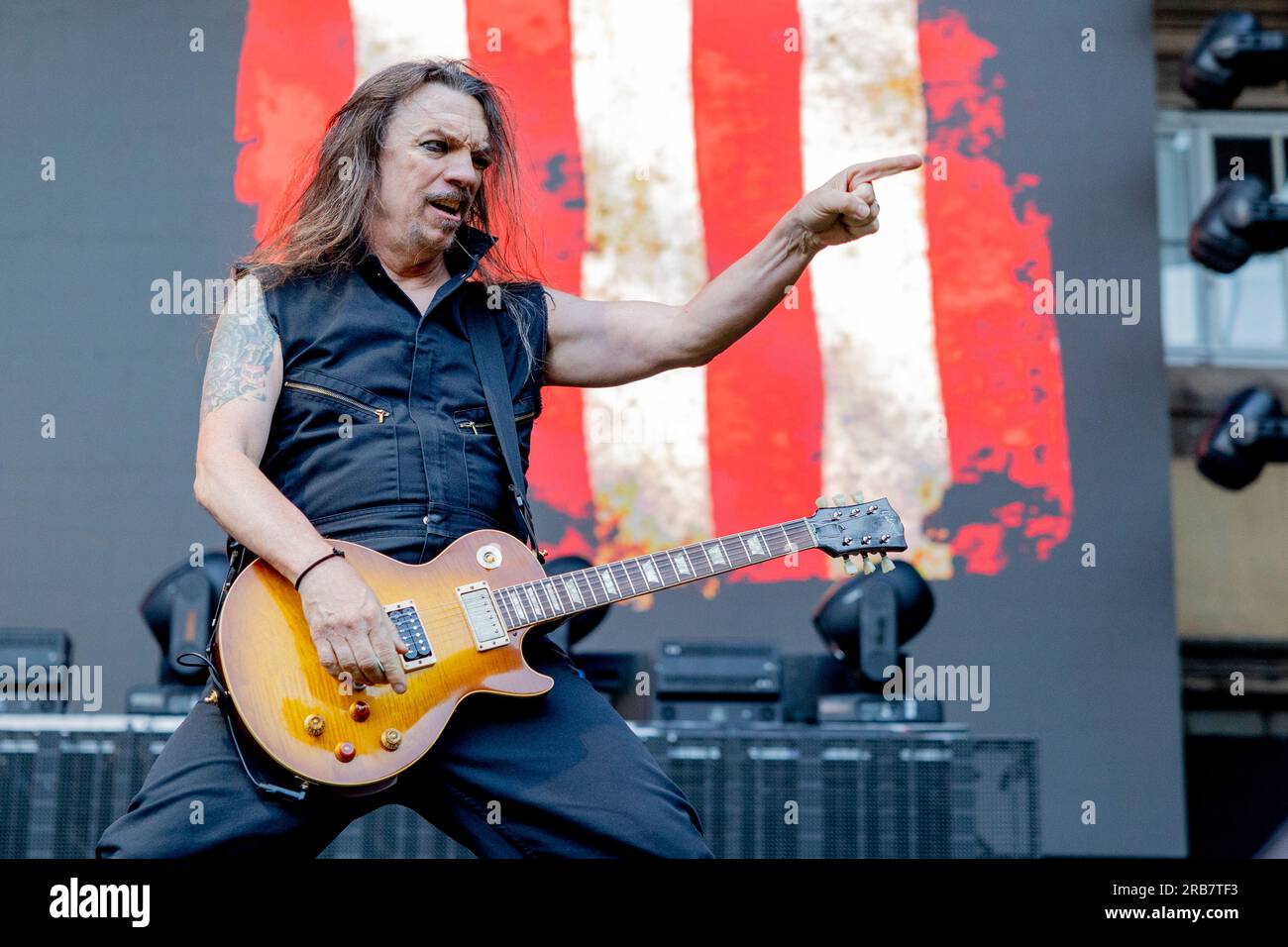 Italy 29 June 2023 Skid Row - opening act for KISS - live at Piazza Napoleone Lucca © Andrea Ripamonti / Alamy Stock Photo