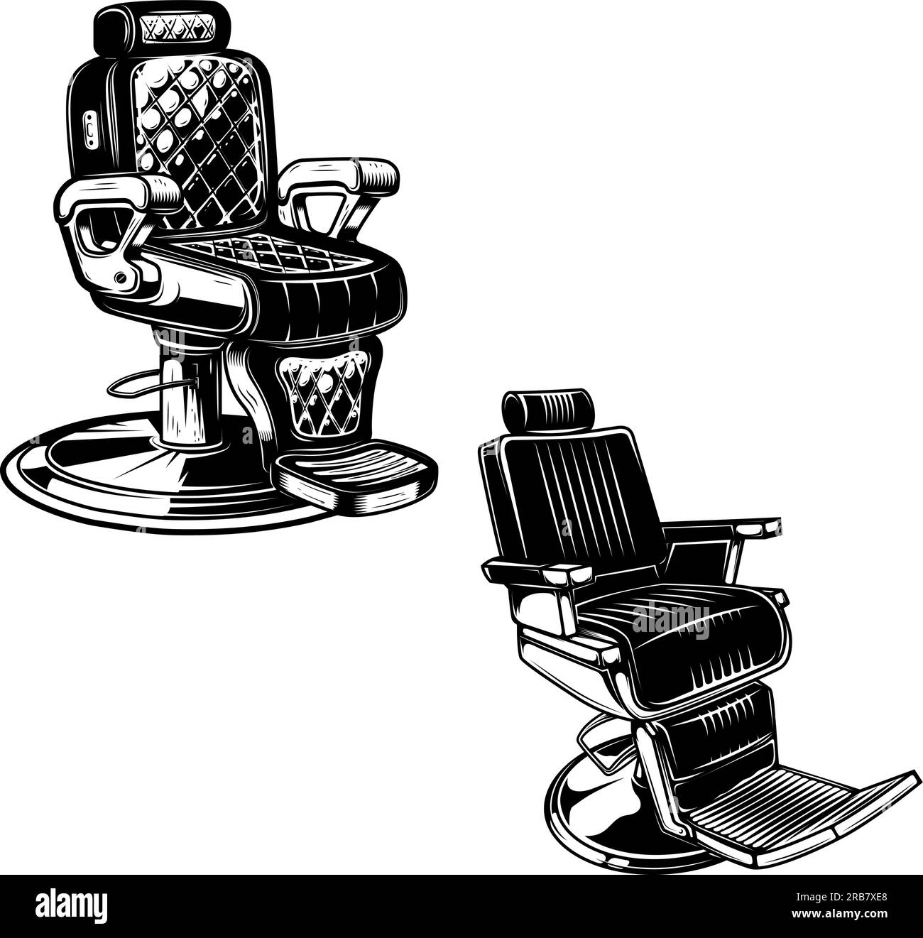 Vintage barber chair vector illustration. Perfect for logos