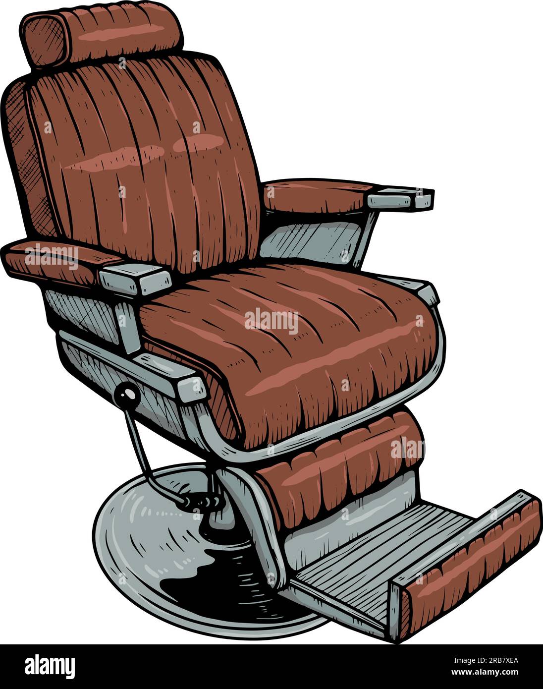 Vintage barber chair vector illustration. Perfect for logos