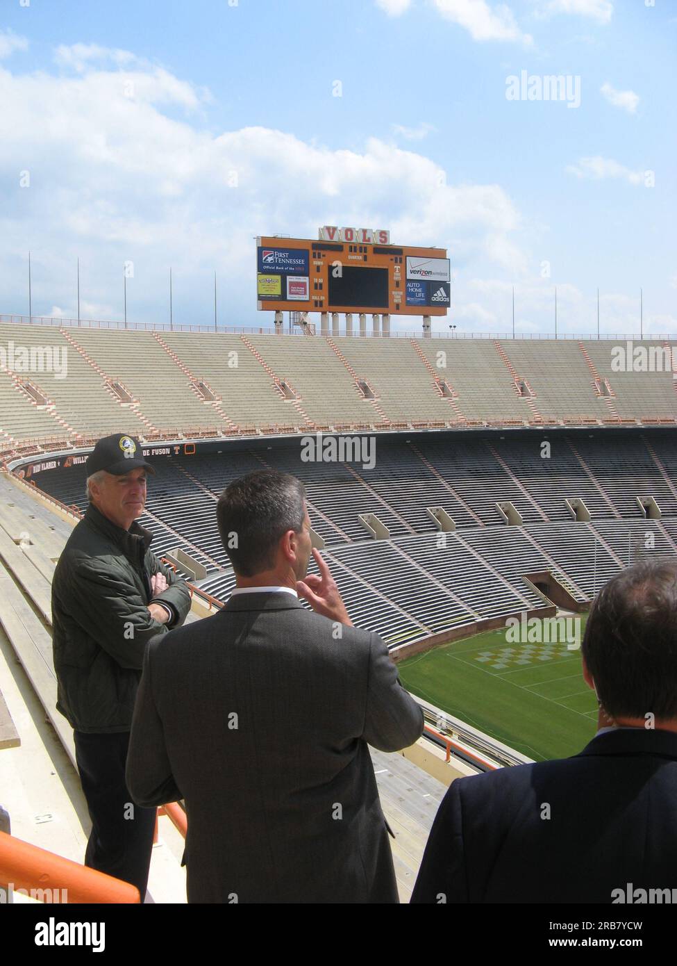 Secretary Dirk Kempthorne visiting Neyland Stadium, home of the University of Tennessee football team, during stop in Knoxville, Tennessee Stock Photo