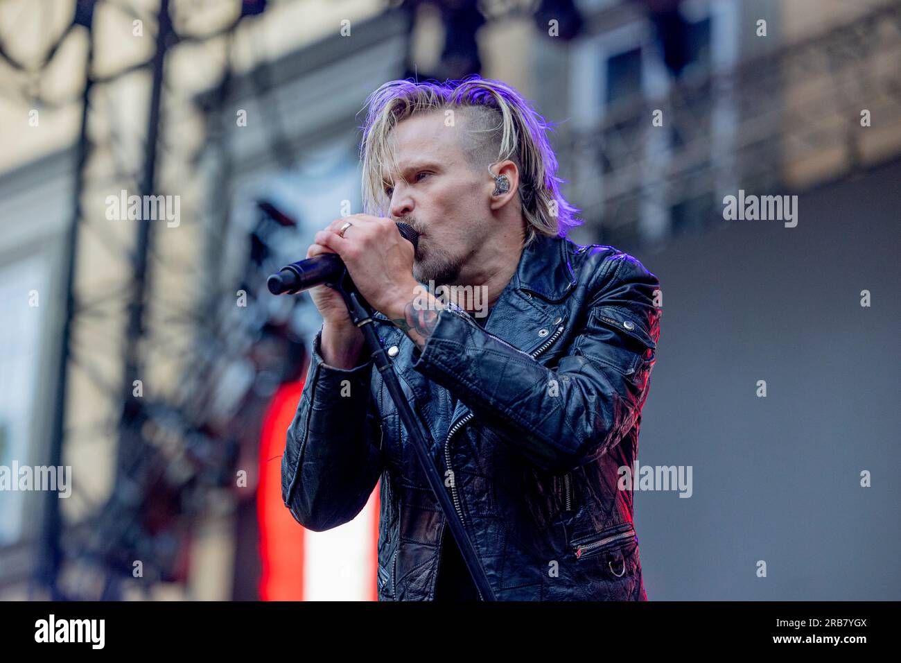 Italy 29 June 2023 Skid Row - opening act for KISS - live at Piazza Napoleone Lucca © Andrea Ripamonti / Alamy Stock Photo
