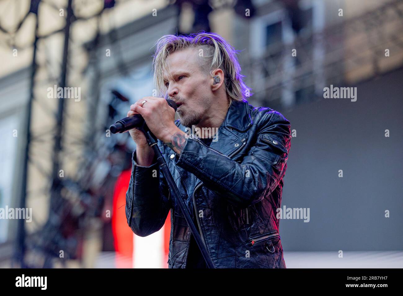 Italy 29 June 2023 Skid Row - opening act for KISS - live at Piazza Napoleone Lucca © Andrea Ripamonti / Alamy Stock Photo