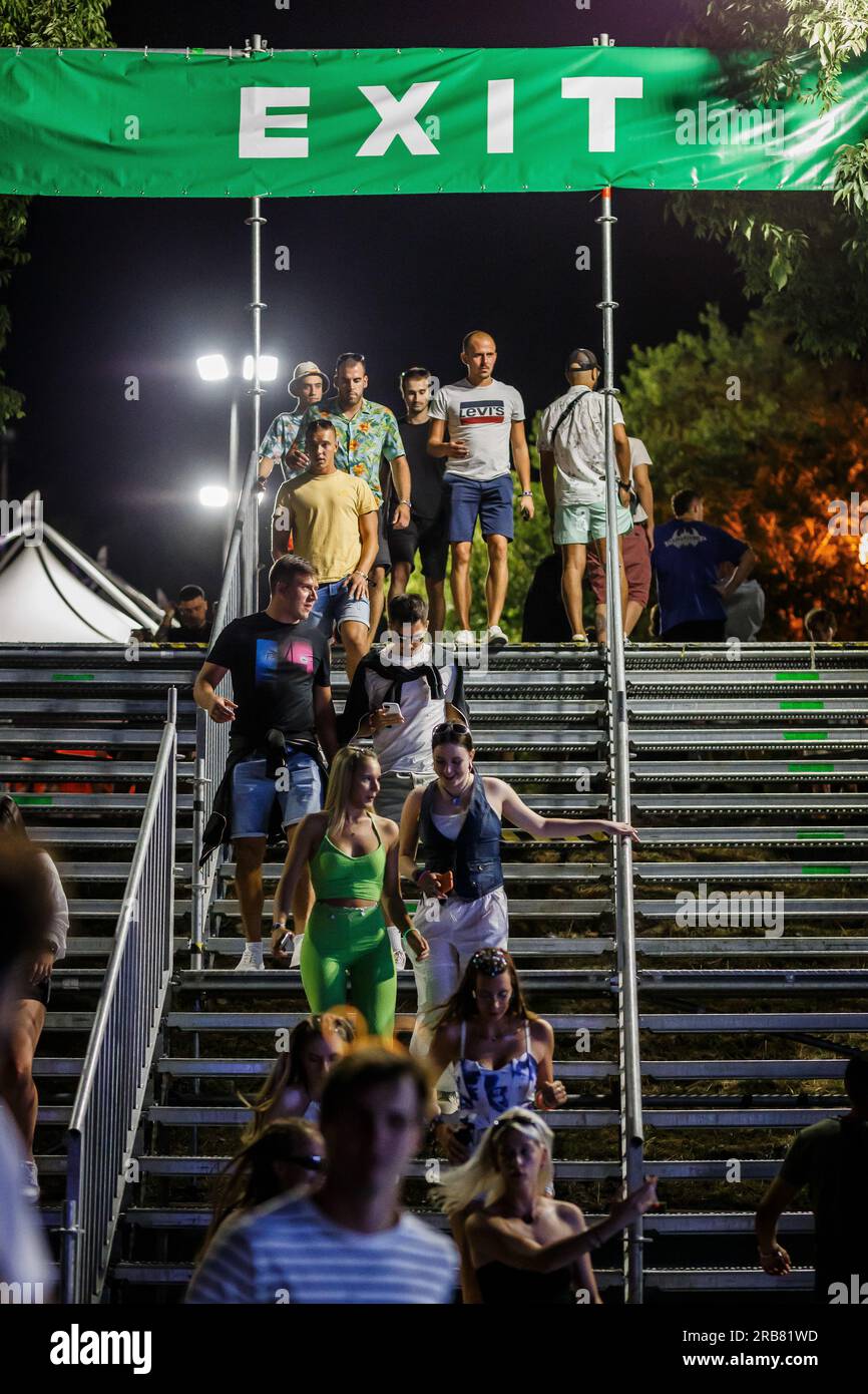 Split, Croatia. 07th July, 2023. Guests attend first day of Ultra