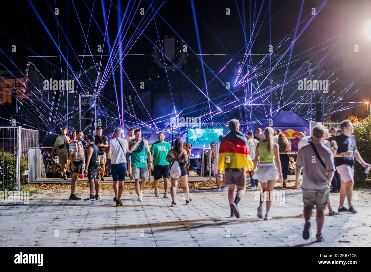 Split, Croatia. 07th July, 2023. Guests attend first day of Ultra
