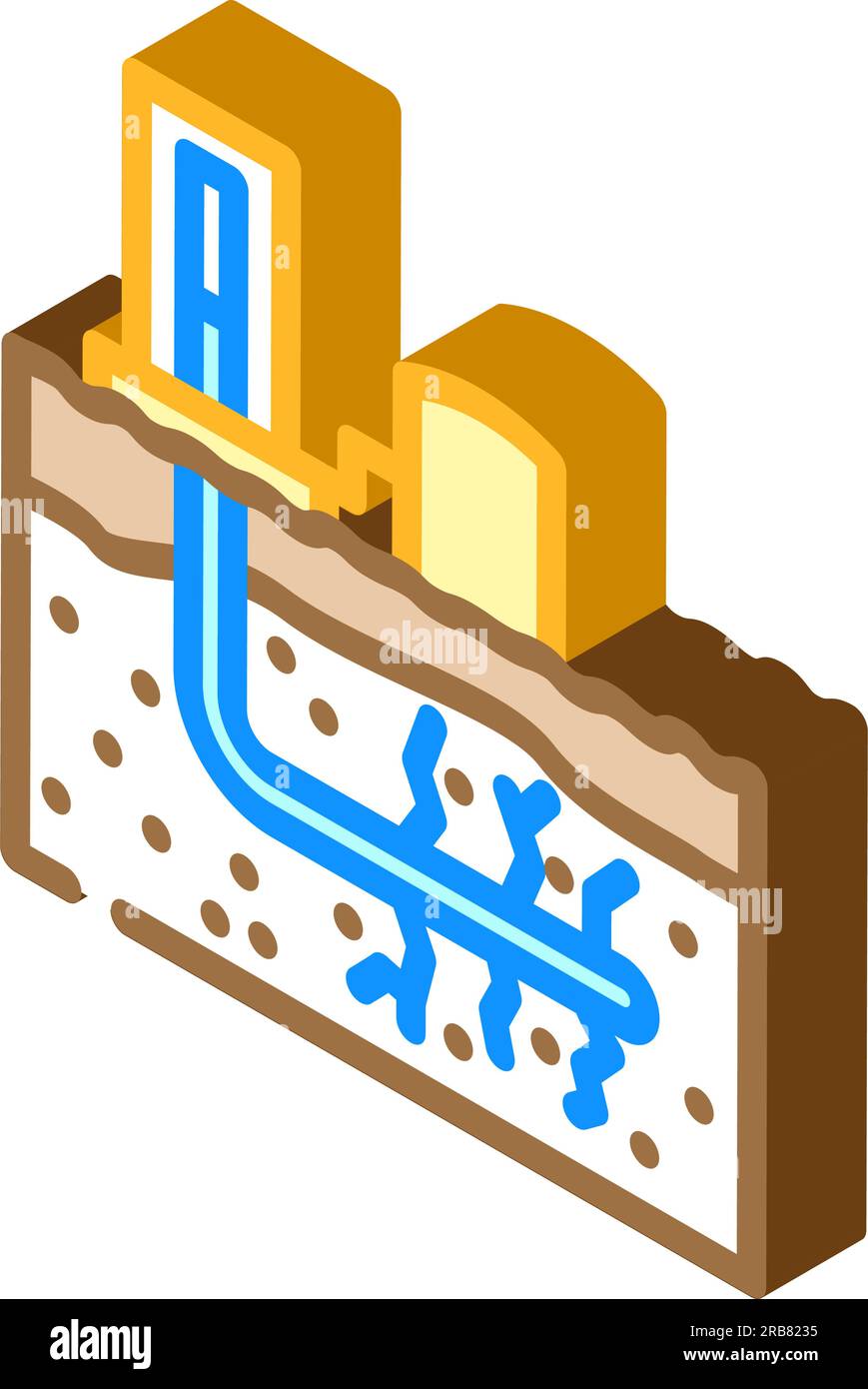 hydraulic fracturing petroleum engineer isometric icon vector