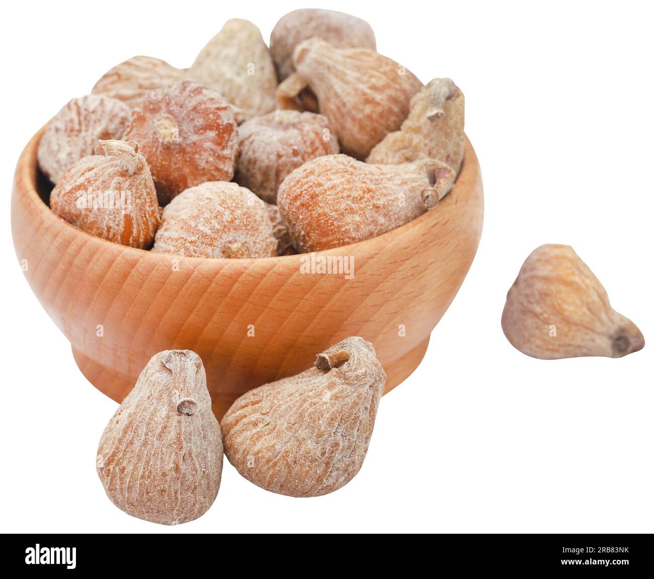 Dried fig fresh and organic in bowl Stock Photo
