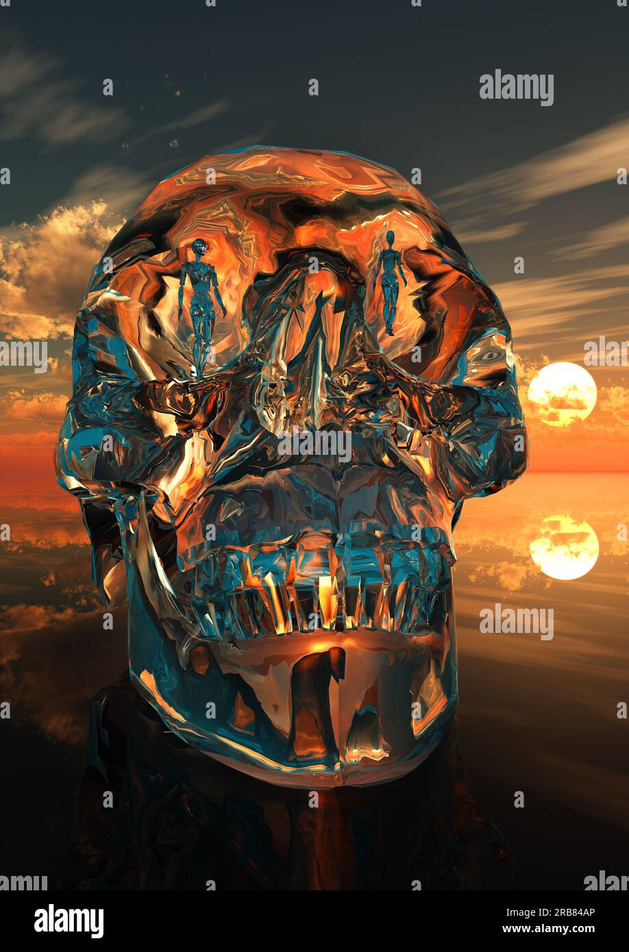 Crystal Skull Stock Photo