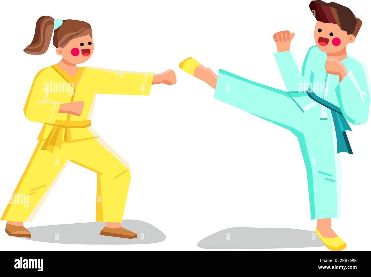 boy karate kid vector Stock Vector Image & Art - Alamy