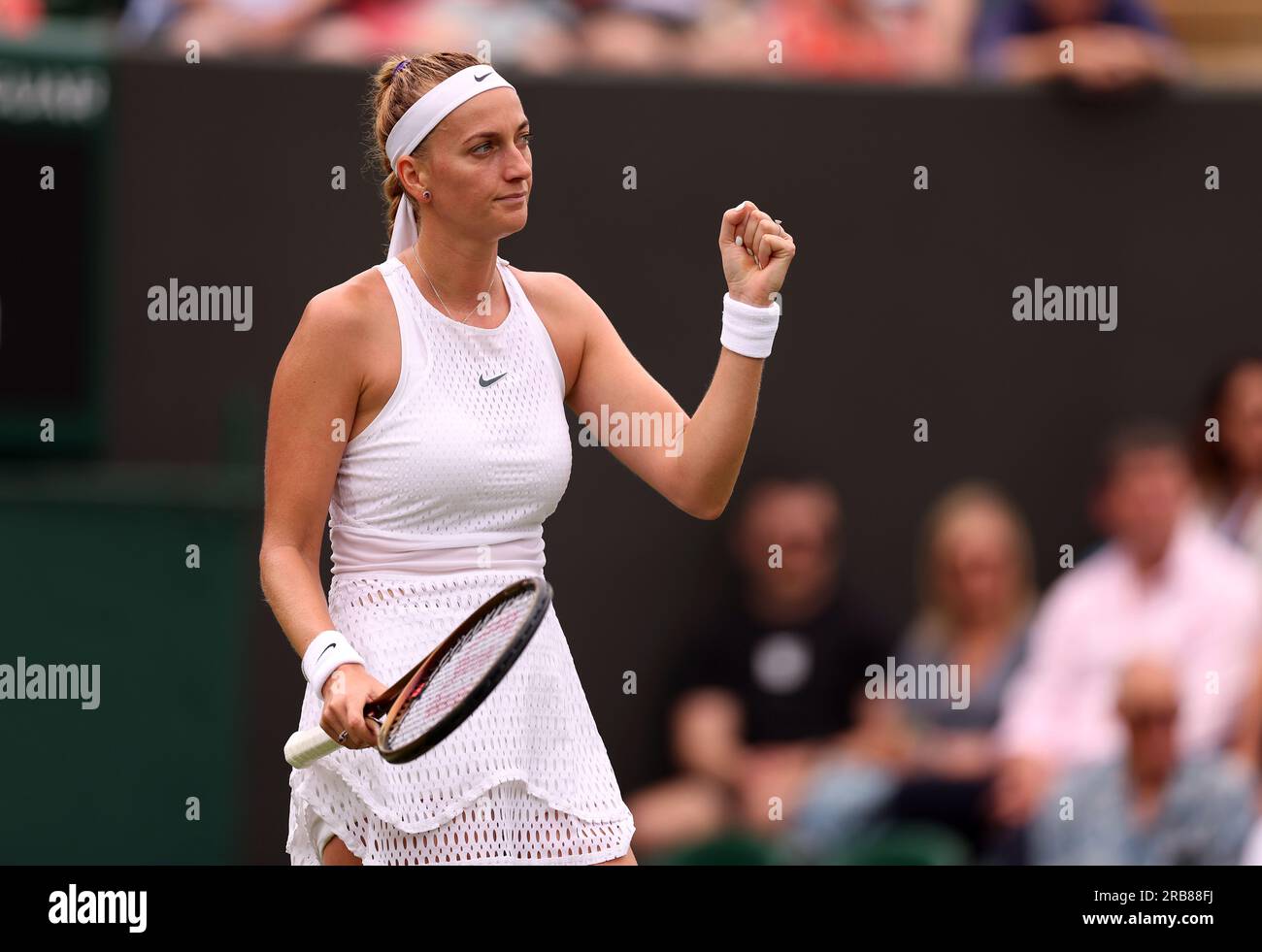 Petra Kvitova reacts during her match against Natalija Stevanovic (not ...