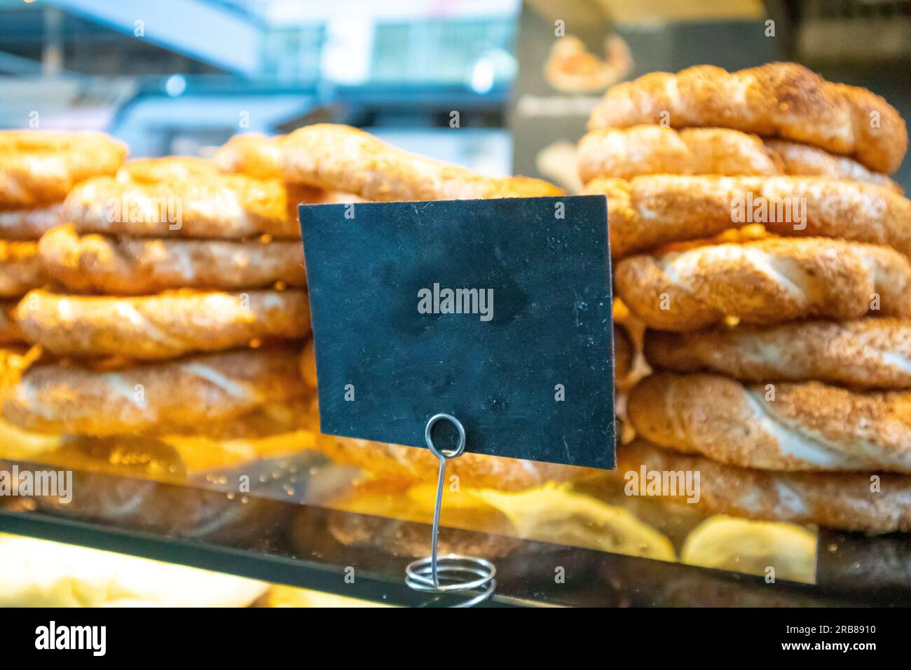 Traditional bagel Turkish simit, sesame bread ring, street food. Fresh ...