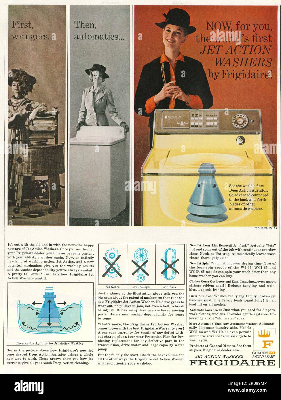 Frigidaire Washer advert in a Journal magazine, 1965 Stock Photo