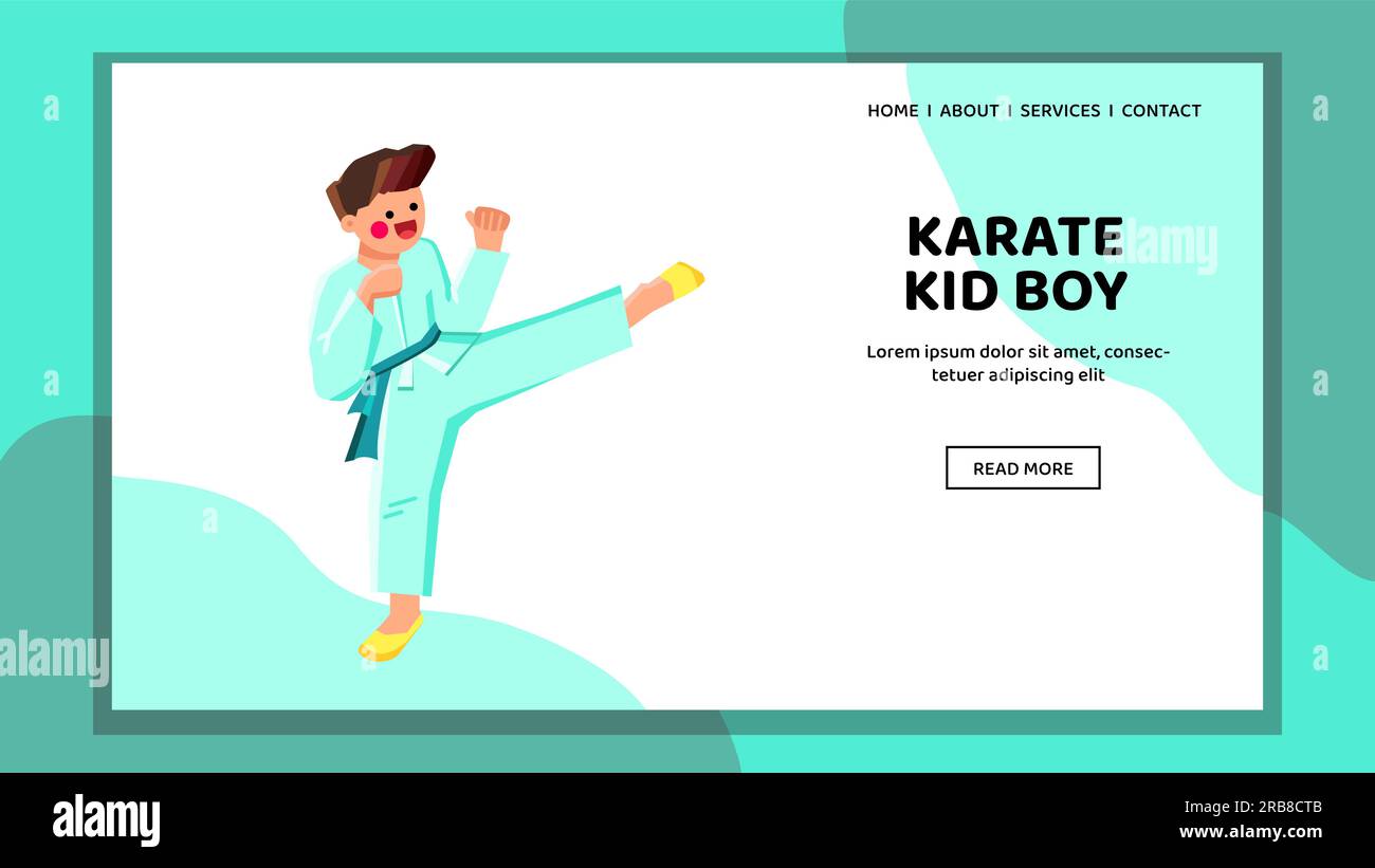 sport karate kid boy vector Stock Vector Image & Art - Alamy