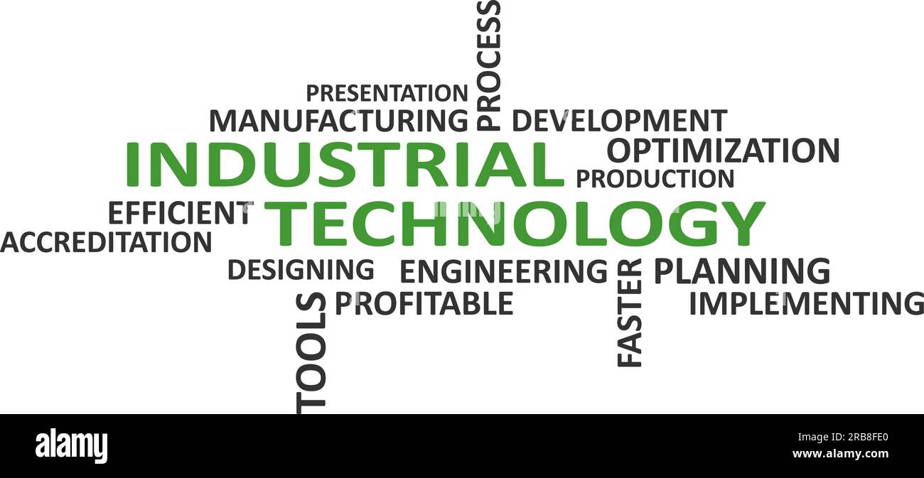 word cloud - industrial technology Stock Vector