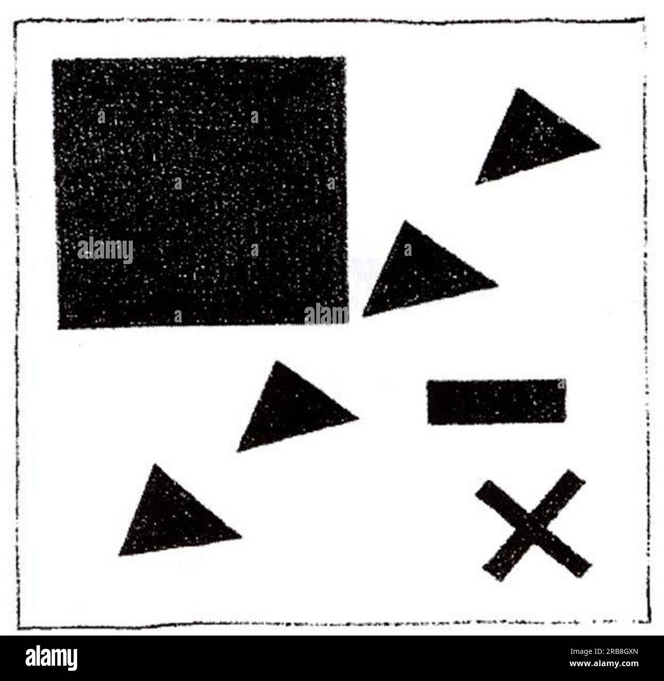 Malevich Triangle Suprematic group using the triangle 1920 by Kazimir Malevich Stock ...