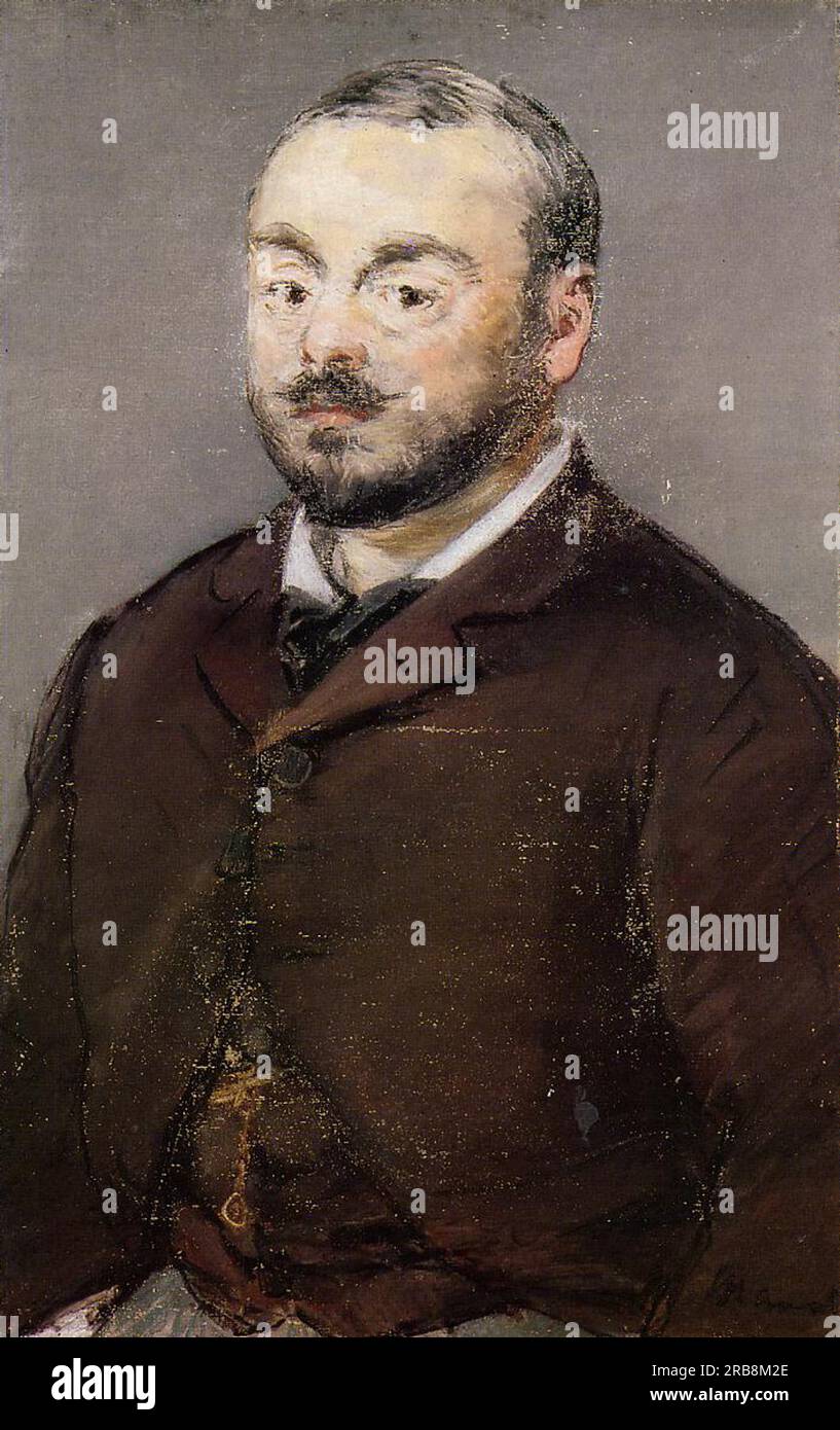 Portrait of composer Emmanuel Chabrier c.1880; Paris, France by Edouard Manet Stock Photo