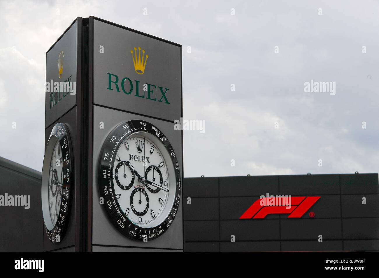 Rolex totem and F1 logo during FORMULA 1 ARAMCO BRITISH GRAND PRIX 2023 ...