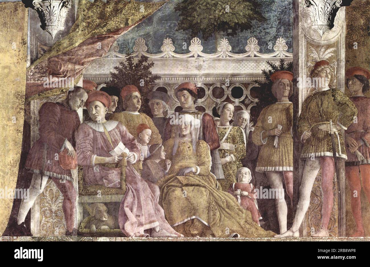 The court of the Gonzaga 1474 by Andrea Mantegna Stock Photo