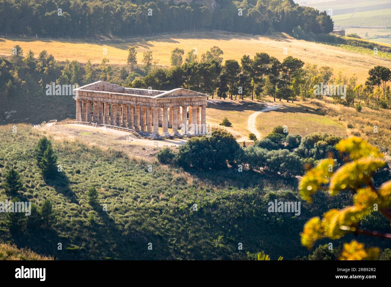 The Doric temple of Segesta. Segesta, Calatafimi, Trapani, Sicily, Italy, Europe. Stock Photo