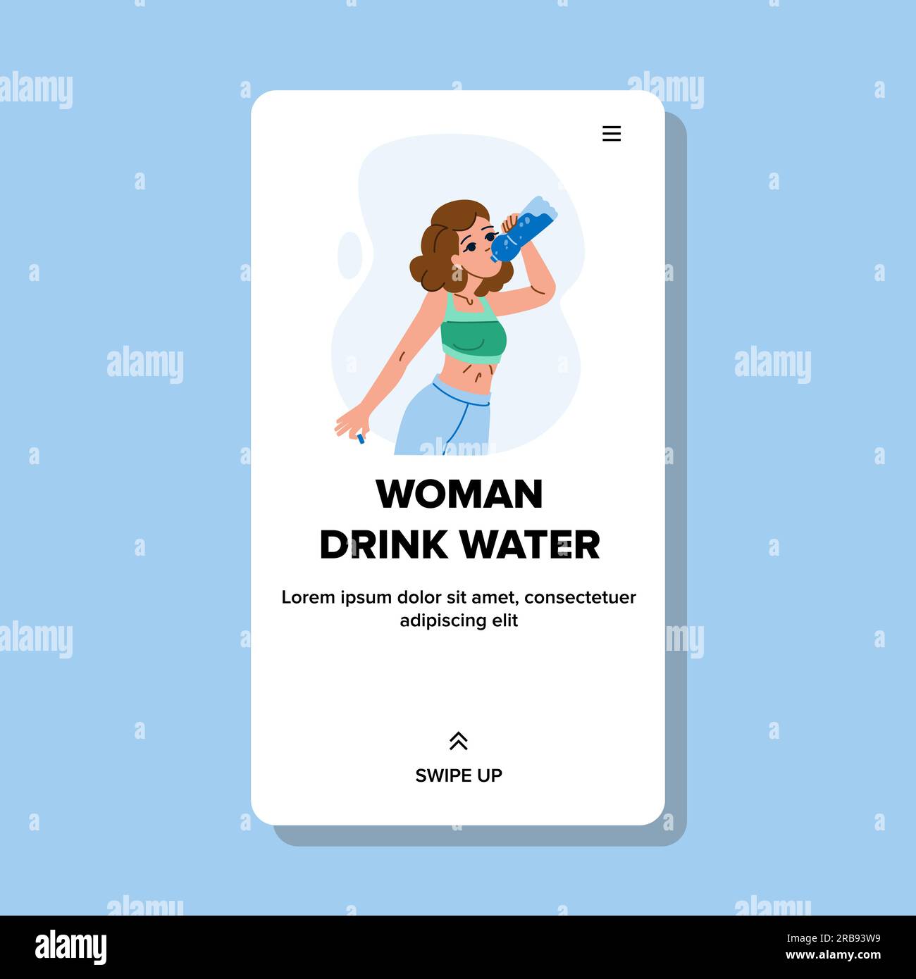 glass woman drink water vector Stock Vector Image & Art - Alamy