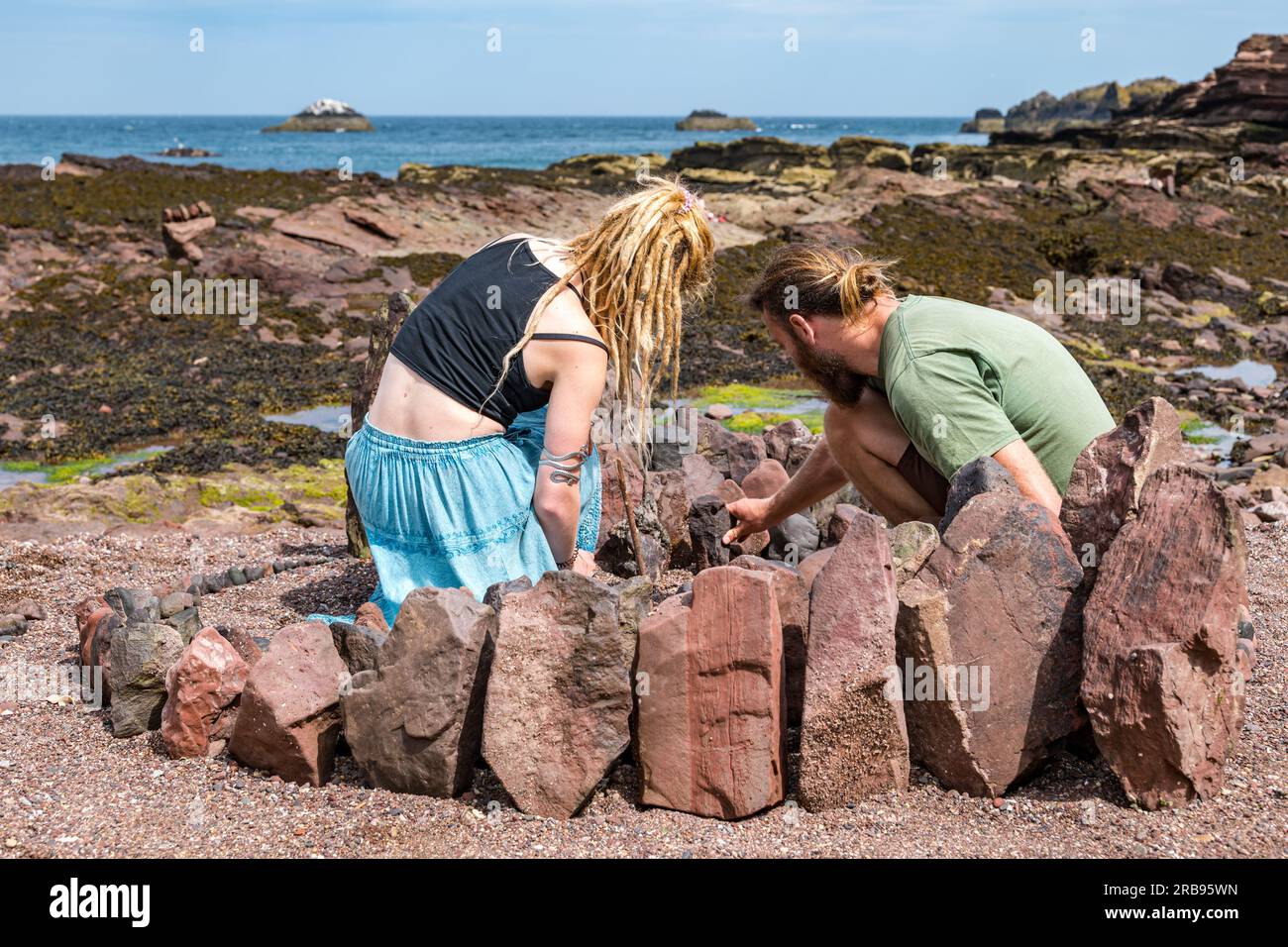 Dunbar, East Lothian, Scotland, UK, 8th July 2023. European Stone