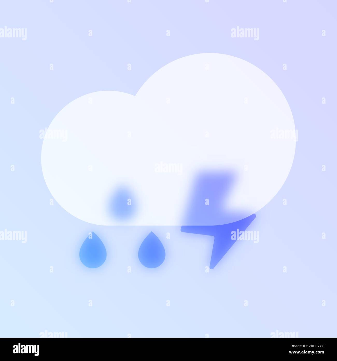 thunderstorm weather glass morphism Stock Vector