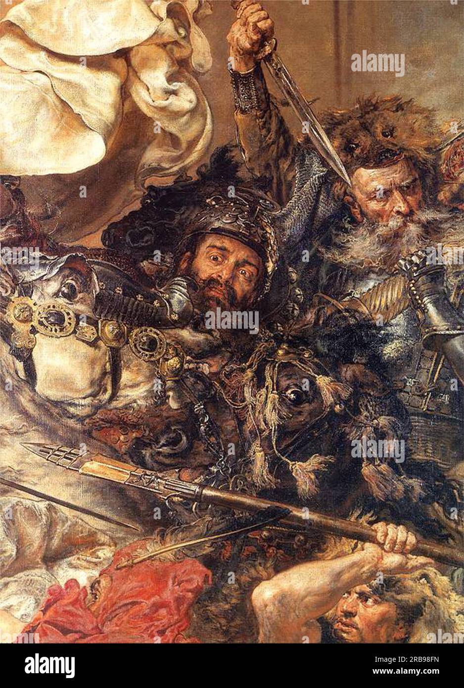 Battle of Grunwald (detail) by Jan Matejko Stock Photo