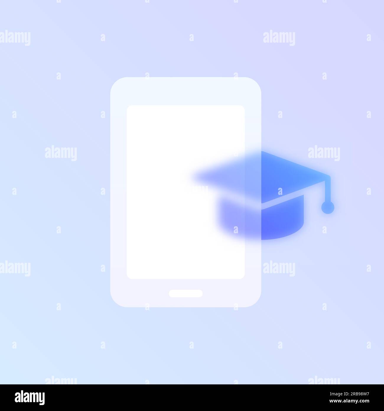 e learning glass morphism Stock Vector