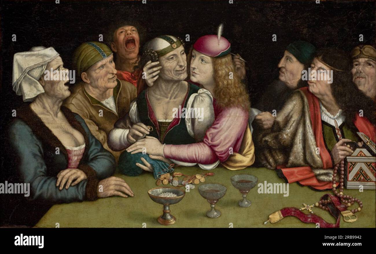 Ill-Matched Marriage (The Marriage Contract) 1530 by Quentin Matsys Stock Photo