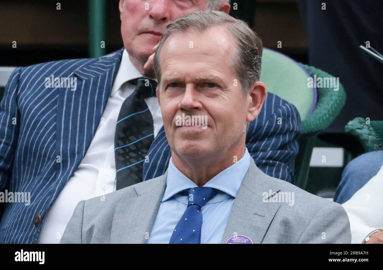 London, UK 08th July, 2023. Stefan Edberg (SUE) during the 2023 Wimbledon  Tournament held in London, England. Credit: Andre Chaco/FotoArena/Alamy  Live News Stock Photo - Alamy