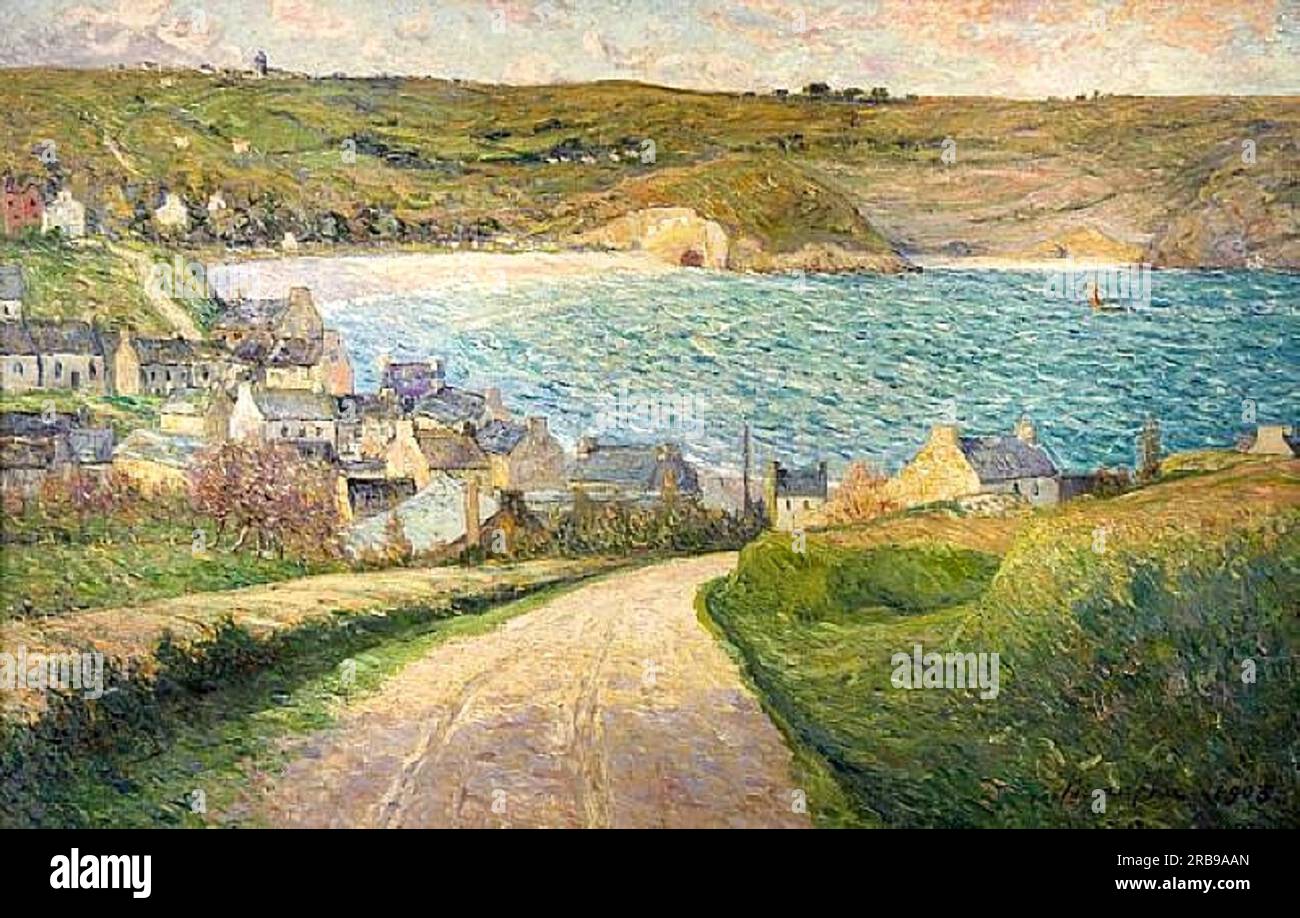 The Beach at Morgat by Maxime Maufra Stock Photo