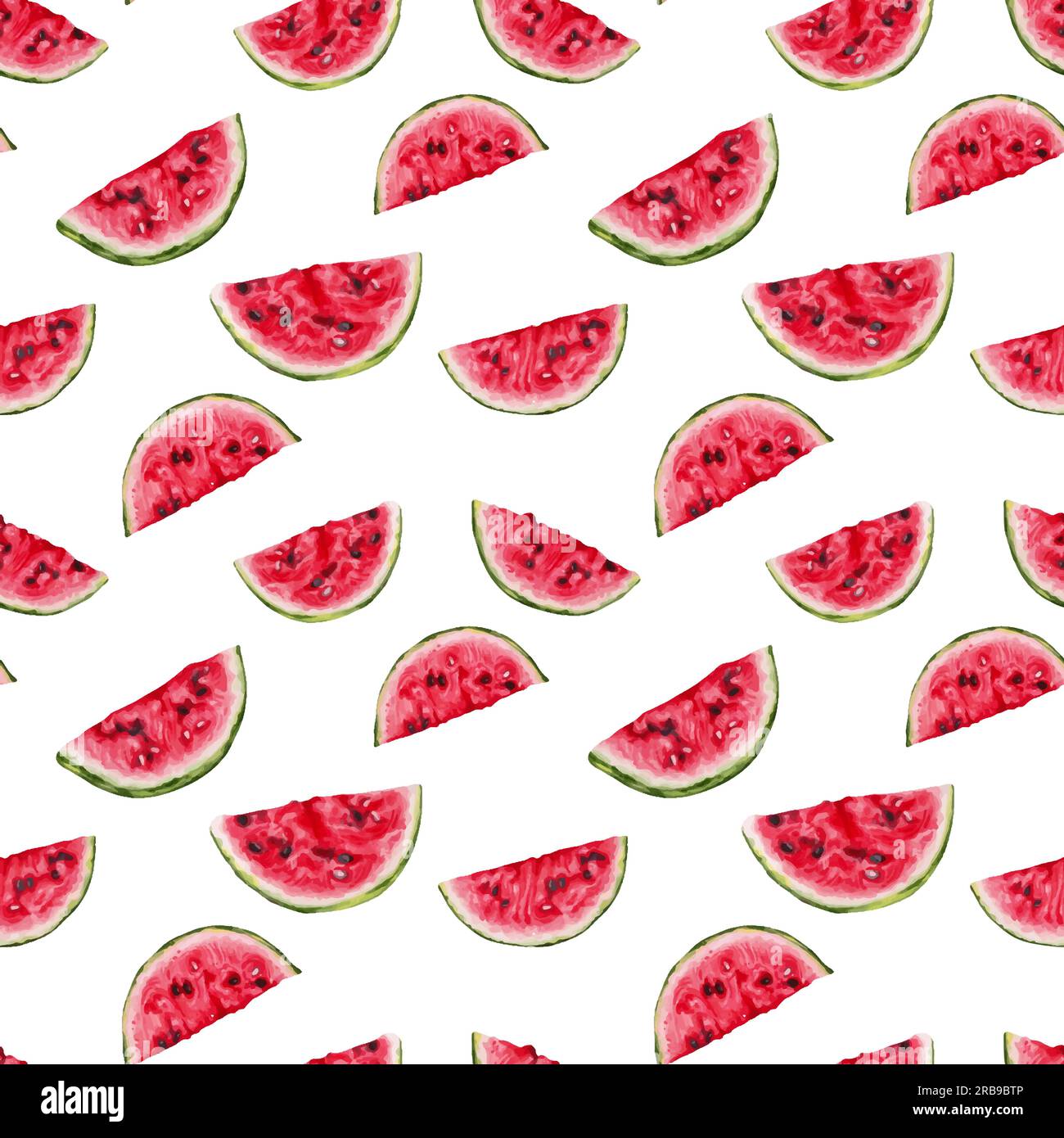 Seamless pattern with watermelons. Watermelon slices, isolated. National Watermelon Day. August 3rd. Stock Vector