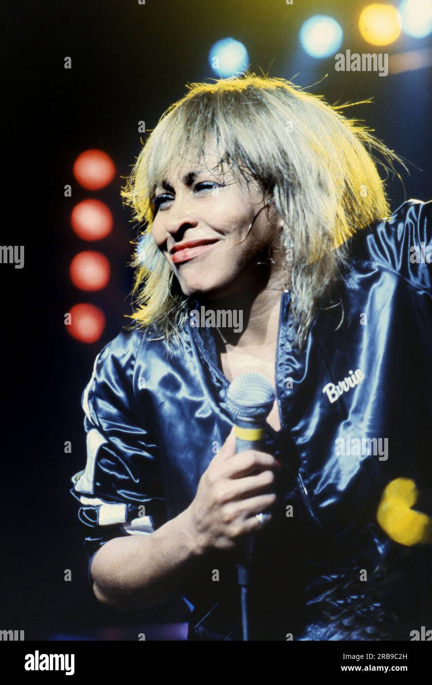 Tina Turner in concert at Hammersmith Odeon 9th April 1982 Stock Photo