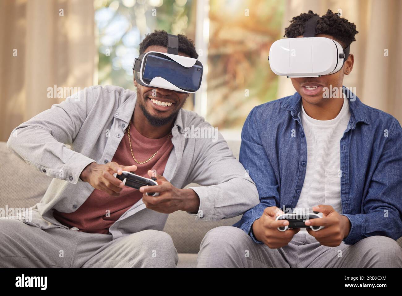 Premium Photo  African streamer gamer experiencing virtual reality wearing  headset. virtual space shooter game championship in cyberspace, esports  player performing on pc during gaming tournament.